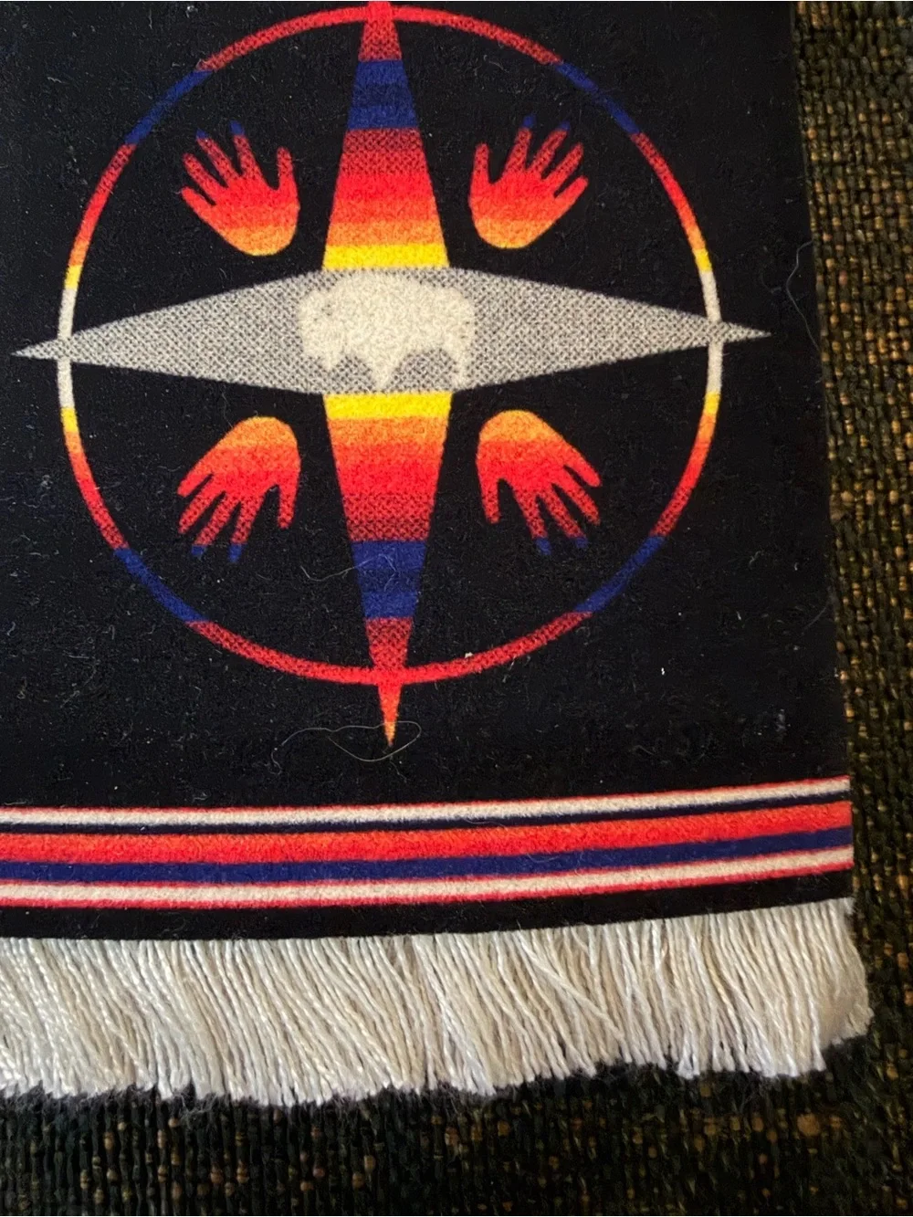 Lightly Pre-loved Big Medicine Coaster Rugs, set of 4